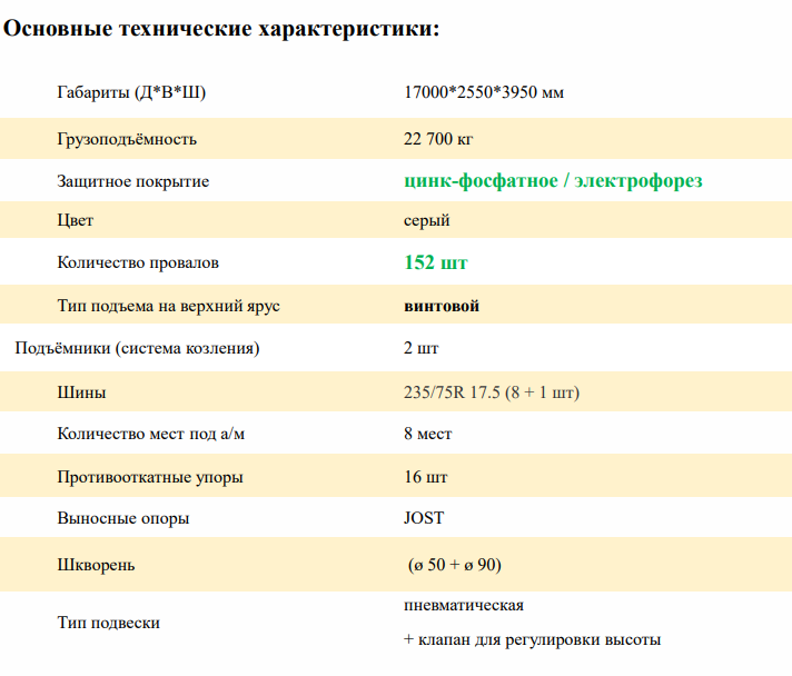 Автовоз полуприцеп LUXUDA — 8 мест, 22.7т, цинк-фосфат, пневмоподвеска — изображение 9