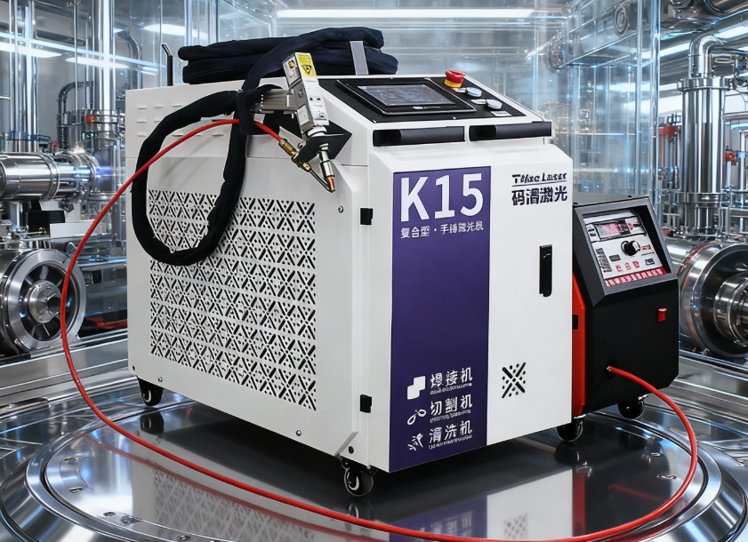 Ручной лазерный сварочный аппарат K15-MHJ-B — 1000W-2000W, сварка+очистка+резка, волоконный лазер 12м — изображение 2