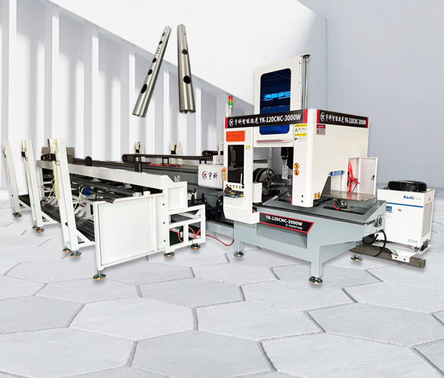 Автоматизированный лазерный комплекс YK-240CNC-6000W — 3D-комплекс 6кВт с автозагрузкой для фаски труб ±45° — изображение 2