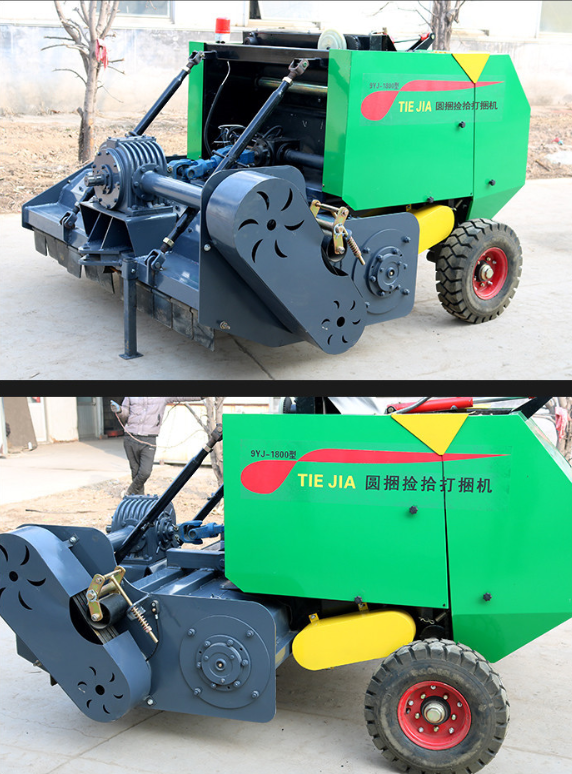 Рулонный пресс-подборщик 9YJ-1800 для сена, соломы и кукурузной стерни — ширина 1800 мм, рулон 700×1000 мм, привод ВОМ, — изображение 4