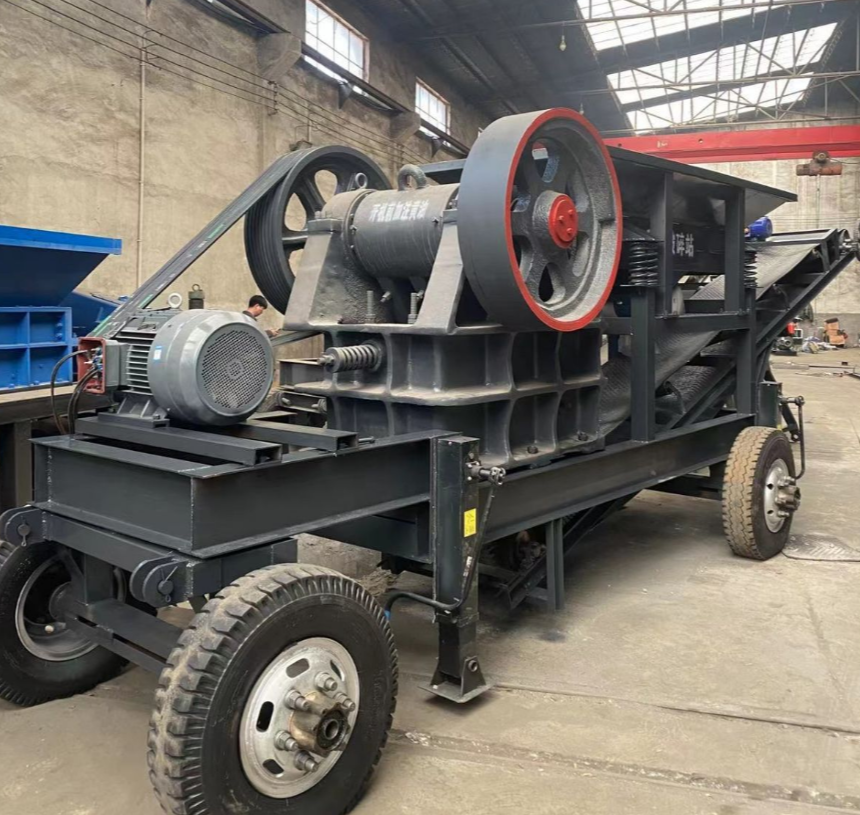 Мобильная щековая дробилка YDEP-04 — установка мощностью 15кВт, привод электро/дизель — изображение 2